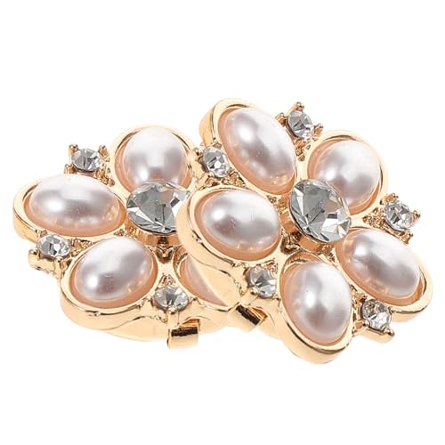 FRCOLOR 2 Stück Faux Pearl Manschettenknopf Hüllen für Damen Dekorative Knopfabdeckungen für Hemden Blusen und Kleider Schnelles Anbringen Elegantes Design Vielseitige Mode Upgrades von FRCOLOR