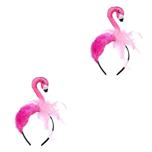 FRCOLOR 2 Stk Flamingo-stirnband Haare Flamingo Mädchen Flamingo-stirnbänder Babykleidung Luau-party Hawaii-stirnband Tropische Stirnbänder Flamingohüte Für Damen Krawatte Hase Feder Kind von FRCOLOR