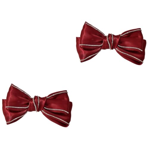 FRCOLOR 2 Stück Fliege Clip Hochzeit Haarspange Haarschmuck Mädchen Haarspangen Schleife Haarspange Haarschleife Haarspangen Für Mädchen Schleife Haardekor Große Schleife Haarnadel von FRCOLOR
