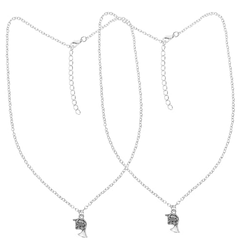 FRCOLOR 2 Stück French Horn Kette Damen Herren Musik Anhänger aus Robustem Metall Leichtes Langlebiges Design Stilvolles Accessoire für Musikliebhaber Geschenkidee Teiliges von FRCOLOR