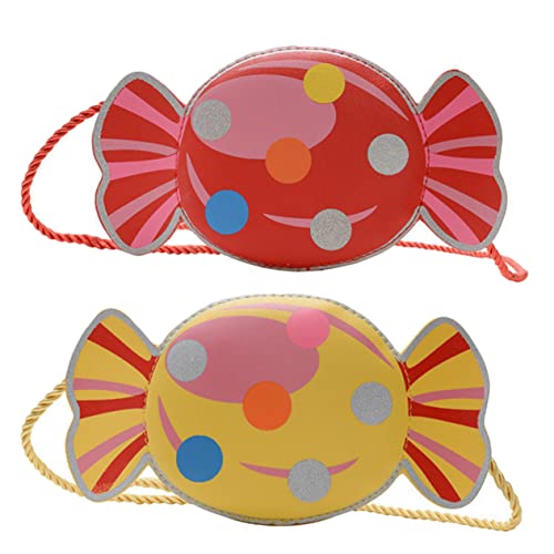 FRCOLOR 2 Stück Geldbörsen PU Praktische Farbenfrohe Wechselgeld Taschen Rot Gelb für Aufbewahrung Belohnung von FRCOLOR