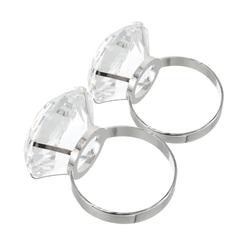 FRCOLOR 2 Stück Große Imitation Kristall Rhinestone Ringe Falsche Verlobungsringe für Hochzeiten Brautschmuck Accessoires Transparentes Design Deko für Hochzeitsfeiern FRCOLOR 2 Stück Große Imitation Kristall Rhinestone Ringe Falsche Verlobungsringe für Hochzeiten Brautschmuck Accessoires Transparentes Design Deko für Hochzeitsfeiern von FRCOLOR