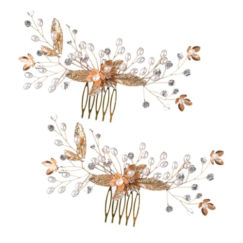 FRCOLOR 2stücke Haarkamm Für Braut Hochzeit Mit Kristallen Haarspangen Für Brautjungfern Haarschmuck Für Abendparty Haarkämme Für Frauen Hochzeitsfrisuren von FRCOLOR