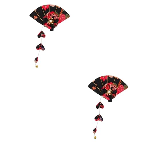 FRCOLOR 2st Haarnadel Kimono-hanfu-fan-seitenclips Japanische Haare Fan-haarspangen Japanische Blumenhaarspangen Kimono-haarspange Cosplay Braut Bettwäsche Aus Baumwolle von FRCOLOR