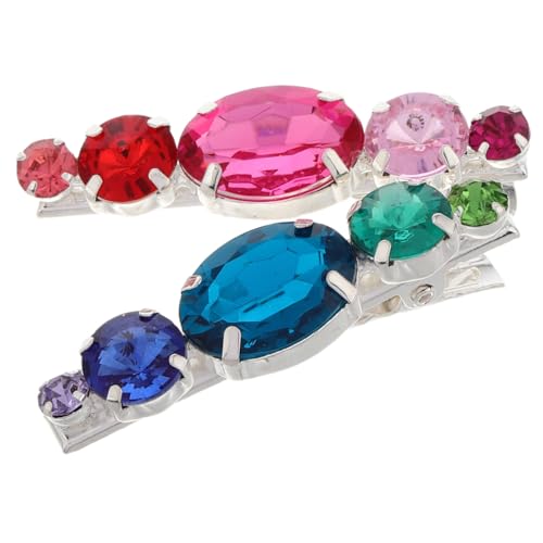 FRCOLOR 2stücke Haarspangen Mit Strasssteinen Für Damen Und Mädchen Elegant Für Partys Hochzeiten Und Täglichen Gebrauch Kleine Zarte Haar-accessoires von FRCOLOR
