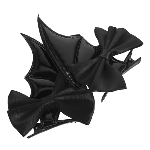 FRCOLOR 2stücke Halloween Haarklammern Mit Und Fledermausflügel-design Dekorative Haarspangen Für Mädchen Barrettes Für Festliche Anlässe von FRCOLOR