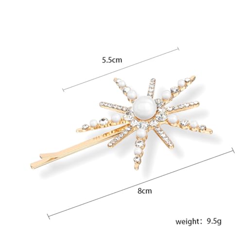FRCOLOR 2stücke Legierung Haarnadeln Licht Stern Perle Strass Inlay Haarspangen Kopfbedeckungen Mädchen Zubehör Schmuck Für Hochzeit Party Fotoshow von FRCOLOR