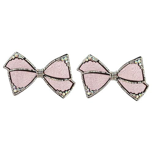 FRCOLOR 2 Stück Haarnadelschleife Schmetterlings-haarspangen Hochzeit Netze Funkelnd Bogen Barrettes Blumen- Bögen Kleinkind Dekorativ Mädchen Legierung Rot von FRCOLOR