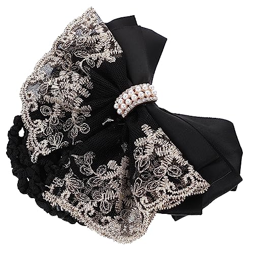 FRCOLOR 2 Stück Haarnetz Haarknoten Abdeckungen Für Frauen Duttklammern Aus Schwarzem Netz Eleganter Haarschmuck Für Tanz Und Beruf von FRCOLOR