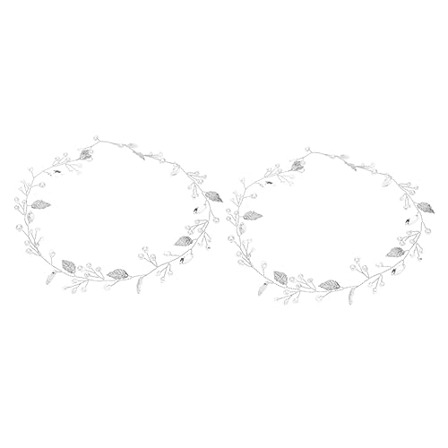 FRCOLOR 2st Haarschmuck Für Frauen Hochzeit Schleier Für Bräute Blumen Für Haare Hochzeitshaarschmuck Für Bräute Haarschmuck Für Zöpfe Damen Stirnbänder Legierung Strasssteine Perle Braut von FRCOLOR