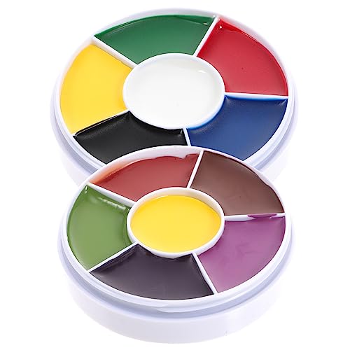 FRCOLOR 2st Halloween-farbe Ölgemälde Make-up Gefälschte Wundkosmetik Clown-gesichtsfarbe Schädelgesicht Malen Gesicht Körper Malen Öl Schminksets Kind Ölfarbe Die Hexe Auf Wässriger Basis von FRCOLOR