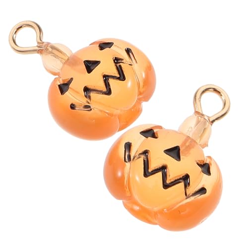 FRCOLOR 2 Stück Halloween Kürbis Charm Schmuck Anhänger Ohrringe Halskette Pendants für Diy Schmuckgestaltung und Kreative zu Halloween von FRCOLOR