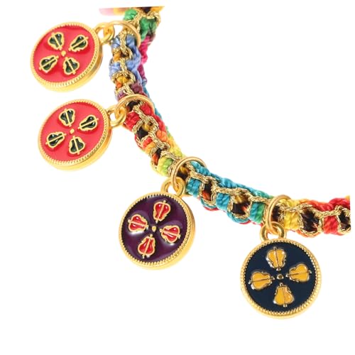 FRCOLOR 2stücke Glücksarmband Handgefertigt Aus Baumwollfäden Tibetisches Seilarmband Segensarmband Für Damen Und Herren Wohlstandsarmband Mit Traditioneller Ästhetik von FRCOLOR