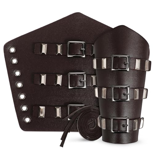 FRCOLOR 2 Stück Hardware -Handgelenkwächter Manschette für mittelalterliche Armbinden -Outfit Armbaker Kostümzubehör mittelalterlicher Handgelenkschutz Armschutz PU- von FRCOLOR