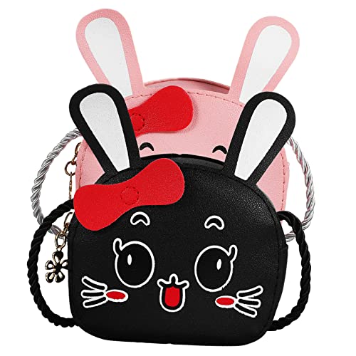 FRCOLOR 2 Stück Hase Geldbörse Kaninchen mit für Mädchen Taschen Geldbörse für Mädchen Ohren Hasentasche für Mädchen Bunny -Geldbörse Umhängetasche für Rabbitärtung PU-Leder von FRCOLOR
