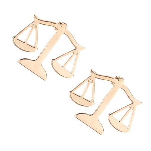 FRCOLOR 2 Stück Herren Anstecknadeln Metall Brooch Suit Lapel Pin Goldfarbene Balance Design Stabile Befestigung Modische Schmuckaccessoires für Hemd Anzug Jacke von FRCOLOR