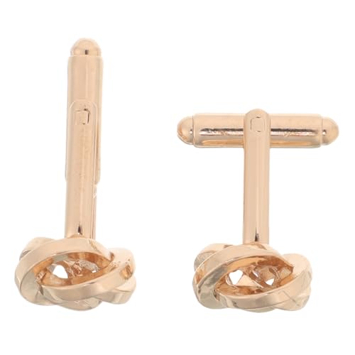 FRCOLOR 2 Stück Herren Manschettenknöpfe Kupfer Knoten Design Langlebig für Business Hochzeit und Formelle Hemden Stilvolle Klassische Accessoires von FRCOLOR