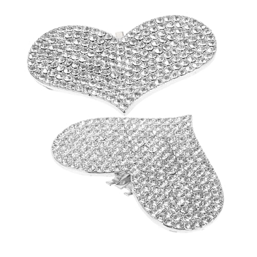 FRCOLOR 2 Stück Herz Schuhclips mit Strasssteinen Abnehmbare Schuhschmuck Dekoration Langlebiger Zinklegierung für Damen High Heels Schuh und Stiefelverzierung Hochzeit und Party Geeignet von FRCOLOR