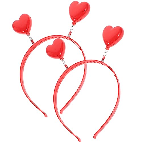 FRCOLOR 2st Liebe Stirnband Rotes Haarlametta Amor Kostüm Hochzeit Kopfschmuck Valentinstag Stirnband Valentinstag Haarreifen Spiel Auf Partybedarf Party-stirnband Popper Plastik Kleidung von FRCOLOR