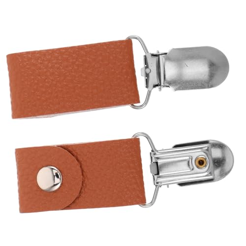 FRCOLOR 2 Stück Hutclip Aus Leder Für Taschen Huthalter Clip Zum Aufstecken Huthalter Für Reisen Hutclips Zum Aufhängen Hutclip Für Handtasche Multifunktionaler Clip Für Hut von FRCOLOR
