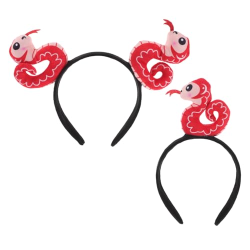 FRCOLOR 2 Stücke Entzückende Schlange Stirnband Haar Stirnband für Chinesische Neue Jahr Feier Weiche Angefüllte Schlange Kopfschmuck von FRCOLOR