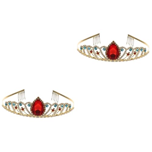 FRCOLOR 2 Stück Kinder Strass Krone Strass Krone Für Hochzeit Mädchen Krone Mädchen Stirnbänder Hochzeit Haarschmuck Party Stirnband Strass Funkelndes Stirnband von FRCOLOR