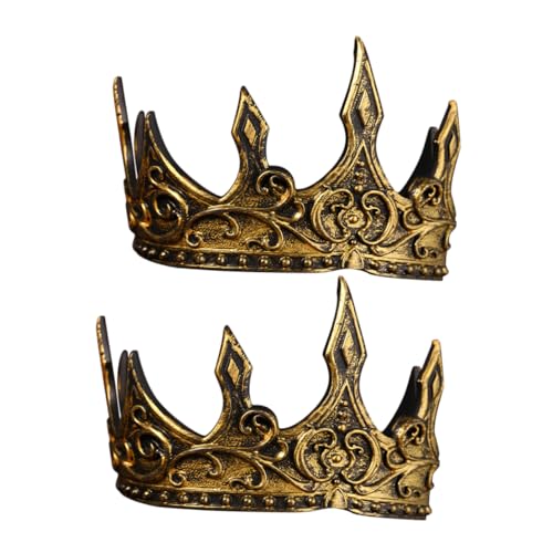 FRCOLOR 2stücke König Krone Für Männer Pu Schaum Kopfbedeckung Mittelalter Cosplay Prop Halloween Kostüm Hut Zubehör FRCOLOR 2stücke König Krone Für Männer Pu Schaum Kopfbedeckung Mittelalter Cosplay Prop Halloween Kostüm Hut Zubehör von FRCOLOR
