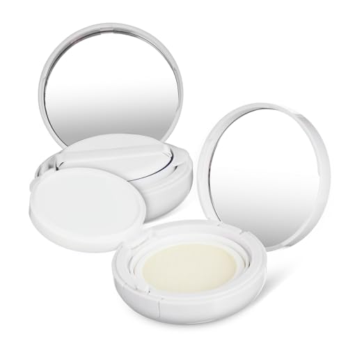 FRCOLOR 2 Stück Kosmetikbehälter Für Cushion Foundation Leere Kissen Etui Kompatibel Mit Make-up Pulverbehälter Inklusive Spiegel Für Reisen Und Organisation von FRCOLOR