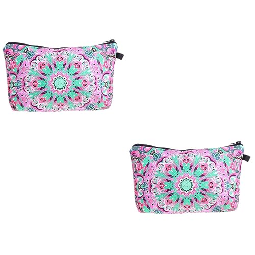 FRCOLOR 2st Kosmetiktasche Kupplungen Für Frauen Reisewaschbeutel Clutch-geldbörse Für Damen Make-up-Organizer-Tasche Handtasche Für Damen Drucken Polyester Reisetasche Reisen von FRCOLOR