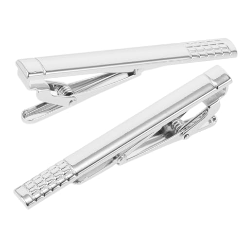 FRCOLOR 2 Stück Krawattenklammer aus Metall Langlebig und Sicher für Herren Stilvolles Accessoire für Business Hochzeit und Formelle Anlässe Einfache Handhabung Klassisches Design Passend von FRCOLOR