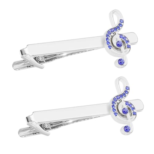 FRCOLOR 2 Stück Krawattenklammern Barren Clip Silber Krawattennadel Schwarz Hochzeit Blau Musiknoten-krawatte Zugstangen Krawattenverschluss Legierung Blue FRCOLOR 2 Stück Krawattenklammern Barren Clip Silber Krawattennadel Schwarz Hochzeit Blau Musiknoten-krawatte Zugstangen Krawattenverschluss Legierung Blue von FRCOLOR
