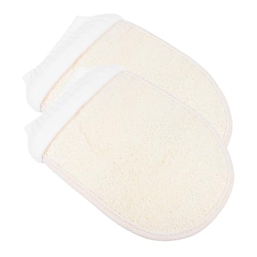 FRCOLOR 2 Stück Luffa Körperpeelinghandschuh Duschhandschuh Mit Elastischem Handgelenkband Effektiv Zur Entfernung Abgestorbener Hautzellen Für Männer Und Frauen Für Spa Und von FRCOLOR