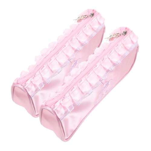 FRCOLOR 2stücke Ballettschuhtasche Für Mädchen Aus Polyester Reißverschlusstasche Zum Aufbewahren Von Tanzschuhen Kompakte Tanztasche Mit Belüftung Für Ballettschuhe Für Tanzstudios von FRCOLOR
