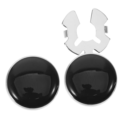 FRCOLOR 2 Stück Manschettenknöpfe Herren Schwarz Teiliges Set Kupfer Hemdknöpfe Tuxedo Knöpfe Klassisch Robust Für Anzug Hochzeit Business Festliche Anlässe von FRCOLOR