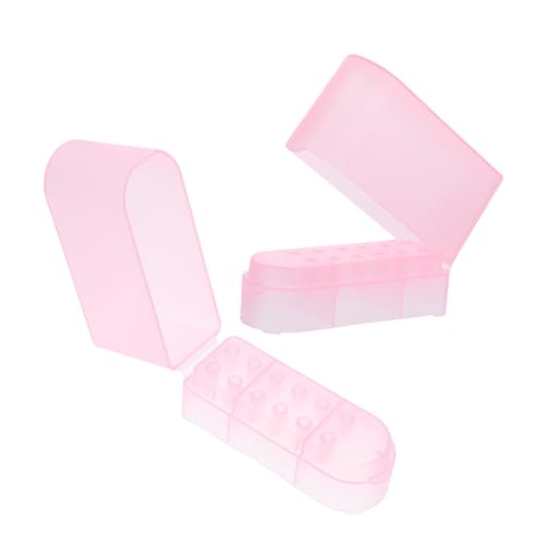 FRCOLOR 2 Stück Nagelbohrer Aufbewahrungsbox Teilig Staubdicht Robust Mit Großem Fassungsvermögen Für Nagelbohrer Bits Organizer Maniküre Pediküre Etui Rosa Halbtransparent FRCOLOR 2 Stück Nagelbohrer Aufbewahrungsbox Teilig Staubdicht Robust Mit Großem Fassungsvermögen Für Nagelbohrer Bits Organizer Maniküre Pediküre Etui Rosa Halbtransparent von FRCOLOR