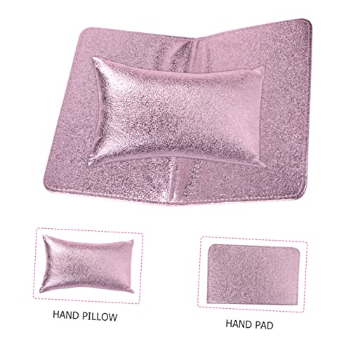 FRCOLOR 2 Stück Nagelstudio-Kissen LED faltbar Finger Unterlage Unterstützung Abs Handpolster Handmatte Nagelstudio Armlehne Handkissen Handauflage Violett von FRCOLOR