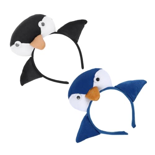 FRCOLOR 2 Stück Niedliches Teiliges Meerestier Haarband mit Pinguin Weiches Hautfreundliches Stirnband für Kostüm Party Halloween und Jungen Mädchen Haarschmuck von FRCOLOR