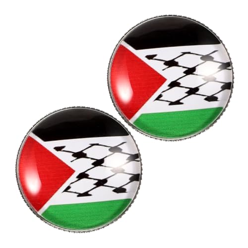 FRCOLOR 2 Stück Palästina Flagge Brosche Metall Nationalflaggen Anstecknadeln für Anzug Rucksack Kleidung Dekorative Herren Lapel Pins mit Einzigartigem Design und Hochwertiger von FRCOLOR