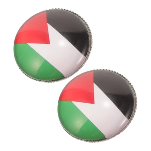 FRCOLOR 2 Stück Palästina Flaggen Anstecknadeln Metallbroschen für Kleidung und Hüte Modische Pins für Männer und Frauen Stilvolle Abzeichen für Hemd und Jacke von FRCOLOR