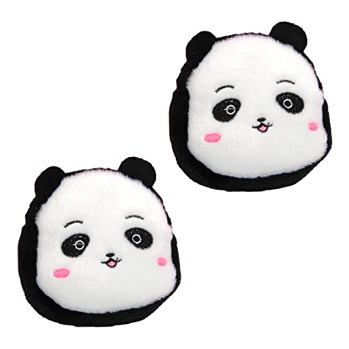 FRCOLOR 2 Stück Panda Coin Wallet Mädchen Tasche Aufbewahrungsbeutel wechseln Kleiner Beutel Mädchen Geldbörse Aufbewahrungstasche Portemonnaie Mädchen wechseln die Handtasche Plüsch Weiß von FRCOLOR