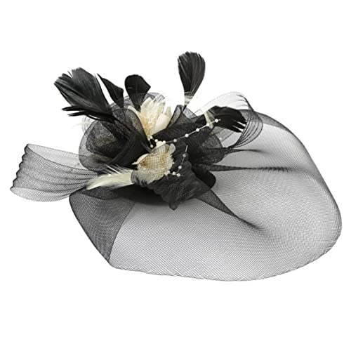 FRCOLOR 2 Stk Partyblume Vintage-party -mesh-haarspange Haarschmuck Für Damen Derby-cap Für Damen Haarspangen Für Damen Elegante Haarspange Feder Steckbrett Abschlussball Fräulein von FRCOLOR