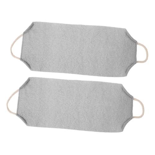 FRCOLOR 2-teiliges Dehnbares Peeling-handtuch-set Für Den Rücken Zum Duschen Peeling Für Abgestorbene Haut Multi-badezubehör Hellgrau von FRCOLOR