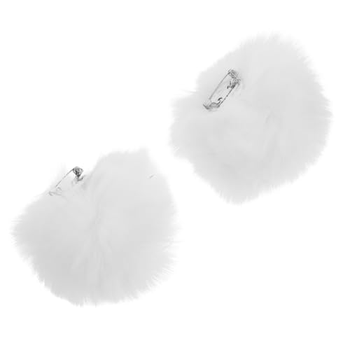 FRCOLOR 2 Stück Pompom Schuhclips Abnehmbare Kunstfell Schuhschmuck Pins für Sneaker Hochzeit Party Vielseitige Dekoration für Schuhe Taschen Schlüsselanhänger von FRCOLOR