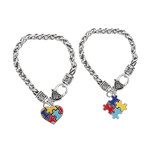 FRCOLOR 2 Stück Puzzle Armbänder Zinklegierung für Bewusstseins Armband für Unterstützung Stilvolles für Freunde Familie FRCOLOR 2 Stück Puzzle Armbänder Zinklegierung für Bewusstseins Armband für Unterstützung Stilvolles für Freunde Familie von FRCOLOR
