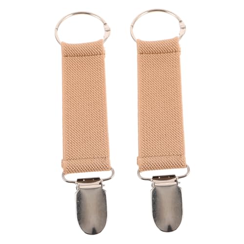 FRCOLOR 2 Stück Reisehut-clip Handschuhgreifer Clip Für Outdoor-handschuhe Handschuhclip Aus Metall Handschuhhalter Clip Für Feuerwehrhandschuhe Sicher Befestigen Khaki Polyester von FRCOLOR
