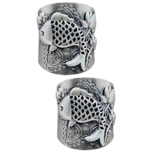 FRCOLOR 2 Stück Retro Lotus Ring für Damen Verstellbarer Finger Ring Stilvoller Schmuck für Partys Besondere Anlässe Elegant von FRCOLOR