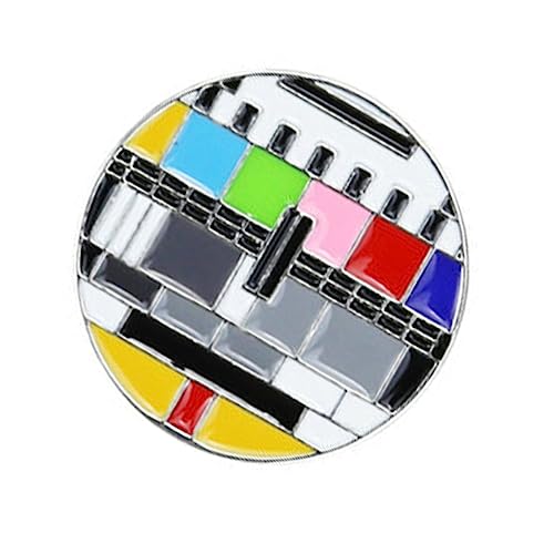 FRCOLOR 2 Stück Retro Tv Kanal Form Brustnadel Kreative Anstecknadeln Einzigartige Deko für Kleider Stilvolle Accessoires von FRCOLOR