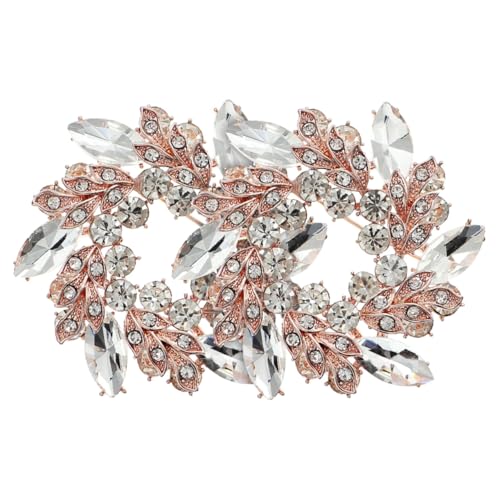 FRCOLOR 2 Stück Rhinestone Broschen Teilig Funkelnde Strassnadeln aus Zinklegierung für Damen Brautkleid Schmuck Hochzeit Party Anstecknadeln für Kleidung und Accessoires von FRCOLOR