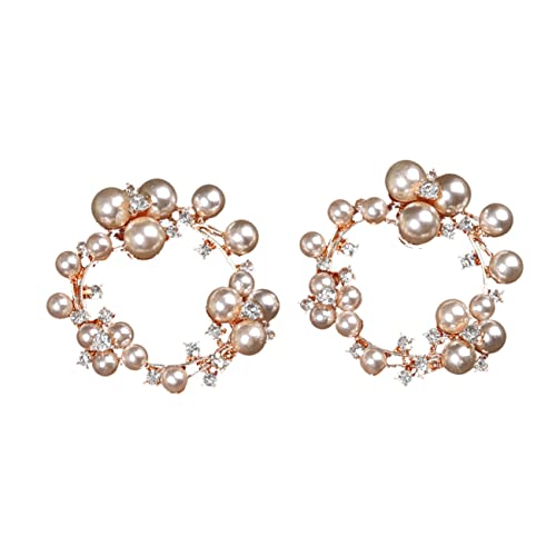 FRCOLOR 2 Stück Rhinestone Perlen Schuhclips für Hochzeiten Partys Abnehmbare Schuhschnallen Dekoration für Damen Schuhaccessoires von FRCOLOR