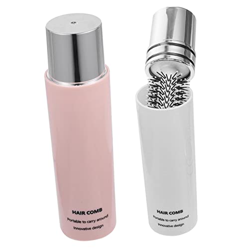 FRCOLOR 2stücke Rundhaarbürste Für Frauen Kleine Einziehbare Styling Rollbürste Haar Föhnbürste Lockenbürste Mit Glatten Kammzähnen Kompakt Und Leicht Tragbar Für Lockiges Haar von FRCOLOR